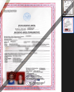 akta nikah apostille indonesia akta perkawinan