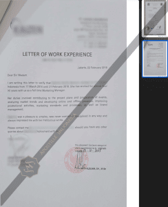 referensi indonesia apostille pengalaman kerja