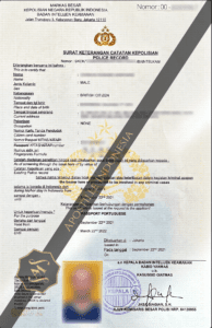 SKCK online indonesia apostille